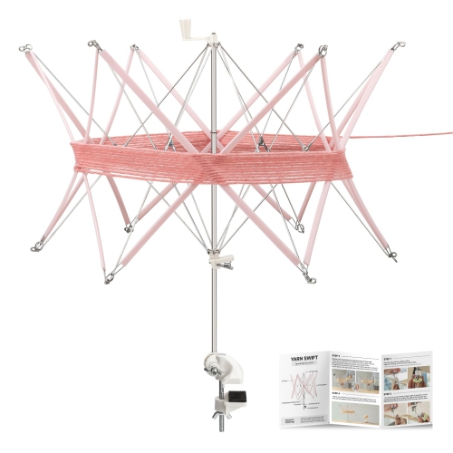 Fil Swift d'INMAKER, fil rose pour parasol Swift pour crocheting, l'Helper pour l'amateur de tricot