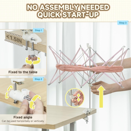 Fil Swift d'INMAKER, fil rose pour parasol Swift pour crocheting, l'Helper pour l'amateur de tricot
