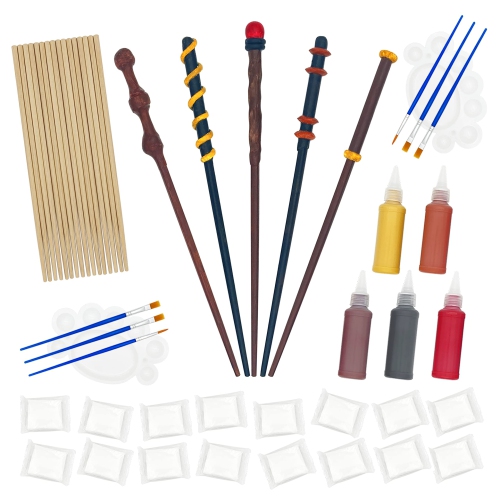 Magic Wizard Wand Making Kit DIY Craft Set for Kids Adult Make Your Own Wands Birthday Party Gift 45-Piece