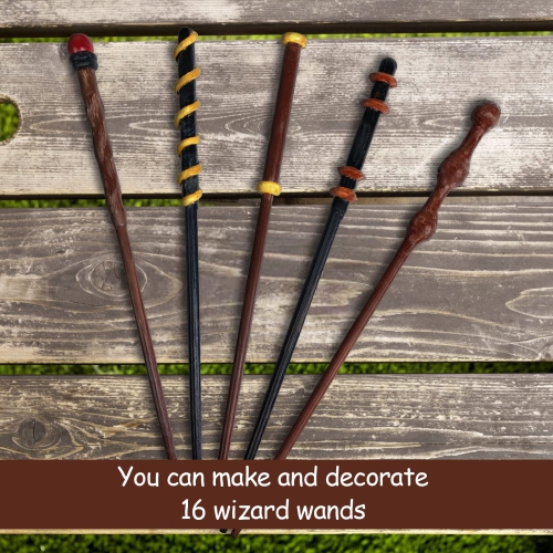 Magic Wizard Wand Making Kit DIY Craft Set for Kids Adult Make Your Own Wands Birthday Party Gift 45-Piece