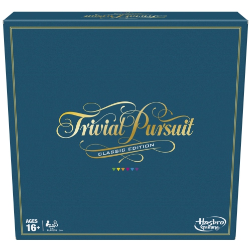 HASBRO  Trivial Pursuit Classic Edition Board Game for Adults And Teens Ages 16 And Up, Trivia Game for 2-6 Players