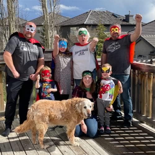 Kids Costumes 5PCS Superhero Capes Set for Boys, Girls Dress Up Party Favors Birthday