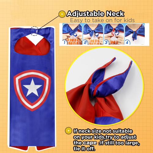 Kids Costumes 5PCS Superhero Capes Set for Boys, Girls Dress Up Party Favors Birthday