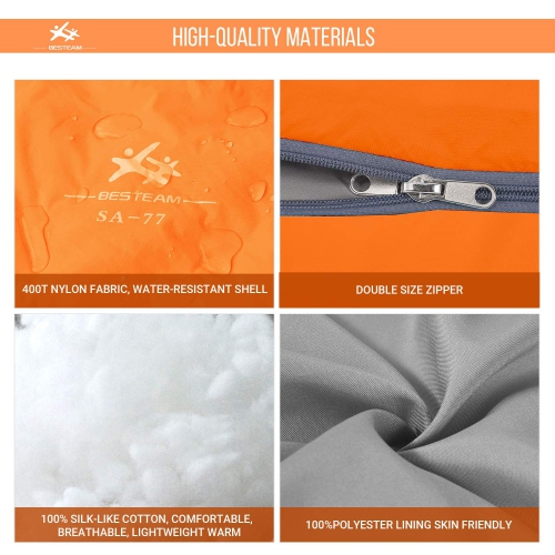 Sac de couchage pour temps chaud ultraléger BESTEAM, camping extérieur, sac à dos et randonnée – Convient aux enfants, aux adolescents et aux