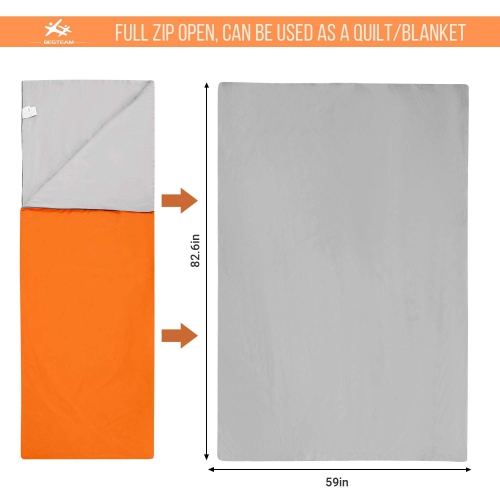 Sac de couchage pour temps chaud ultraléger BESTEAM, camping extérieur, sac à dos et randonnée – Convient aux enfants, aux adolescents et aux