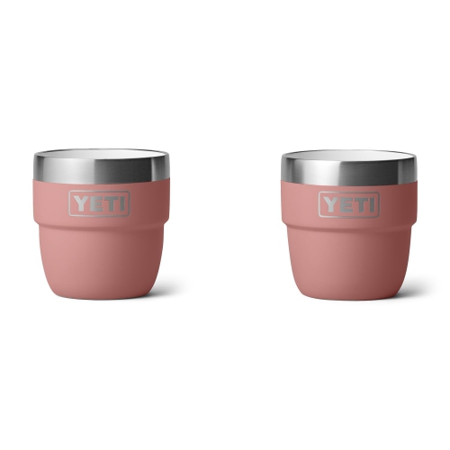 Tasse empilable YETI Rambler 4&nbsp;oz, acier inoxydable, tasse à espresso/café isotherme, paquet de 2, rose grès