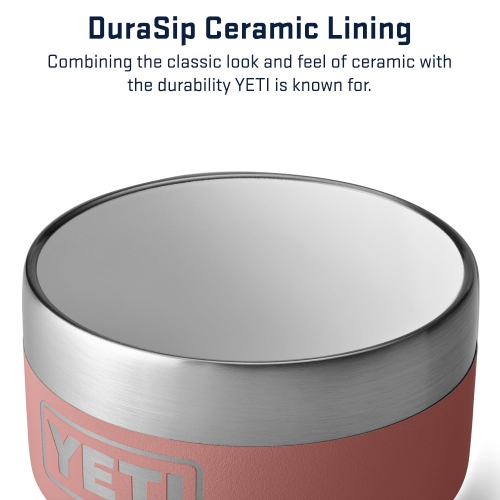 Tasse empilable YETI Rambler 4 oz, acier inoxydable, tasse à espresso/café isotherme, paquet de 2, rose grès