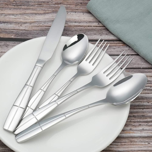Ucake 40-Pieces Stainless Steel Flatware Set, Cutlery Set, Service for 8