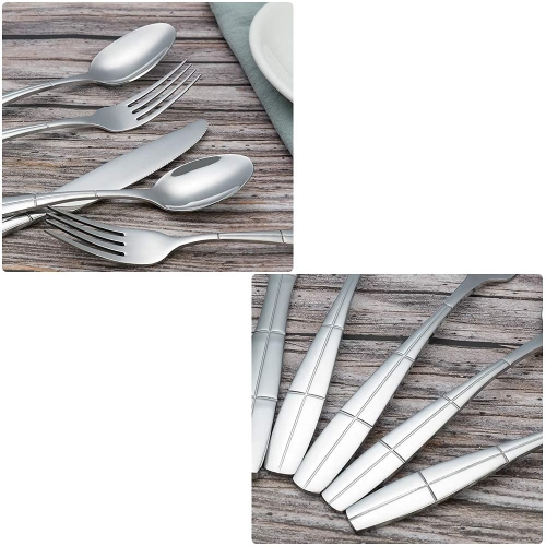 Ucake 40-Pieces Stainless Steel Flatware Set, Cutlery Set, Service for 8