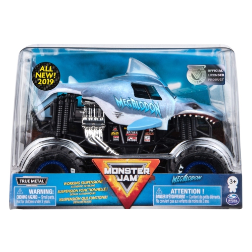 Monster Jam, Official Megalodon Monster Truck, Die-Cast Vehicle, 1:24 Scale