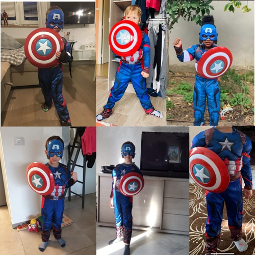 ZKTSRY Captain America Shield, 12 inch Children's Captain America Shield Cosplay Party Props for Kids Boy
