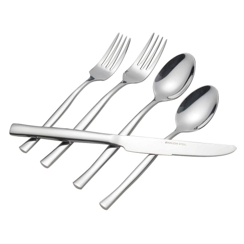 Qskely 40 Pieces Flatware Knives Forks Spoons, Cutlery Silverware Set, Service for 8