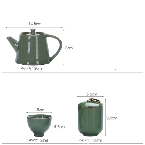 Portable Chinese Kongfu Tea Set Travel Ceramic Porcelain Tea Ware Teapot Teacups Tea Clip Towel