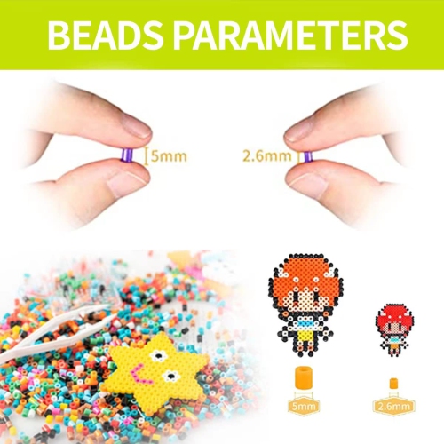 Tcthbc FuseBeads Kit 10,000pcs Melty Beads in 48 Colors, 5mm Compatible Perler Beads and Hama Beads 2 Boxes