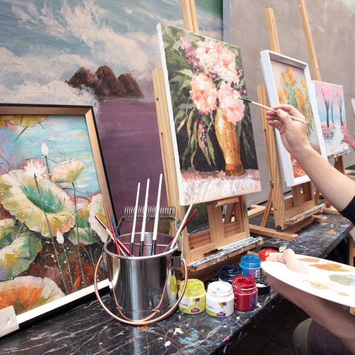 MyLifeUNIT Artist portable Brush Washer, Paint Brush Cleaner with Large Capacity Wash Tank & Remove able Screen