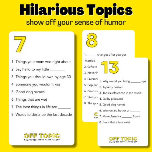 Off Topic Adult Party Game - Fun Board and Card Game for Group Game Night