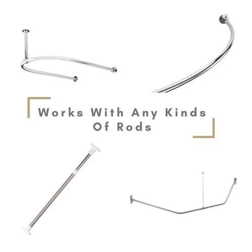 Ecoehoe Extra Long 71x79 White Boho No Hooks Shower Curtain with Replacement Polyester Snap Liner–100% Waterproof