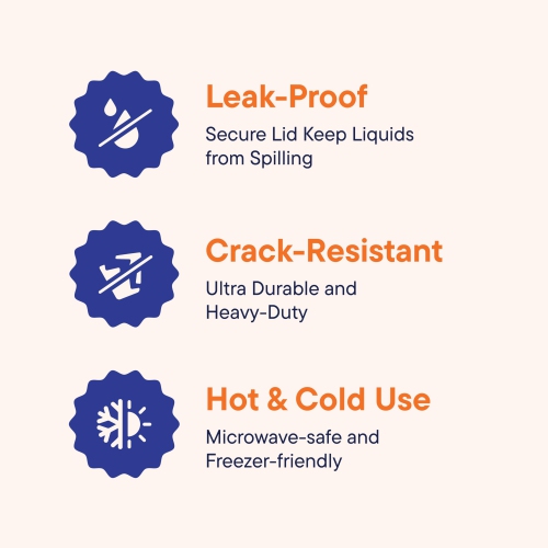 [48 Sets -32 oz.] Plastic Deli Food Storage Containers with Airtight Lids - Soup Containers with Lids