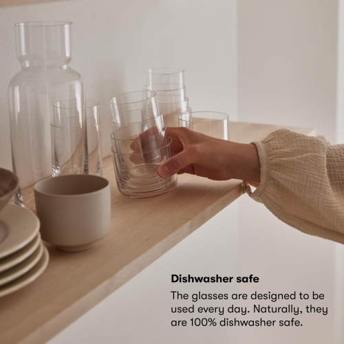 Verres gigognes Aarke, 4 x 290&nbsp;ml, verre cristal, lavables au lave-vaisselle