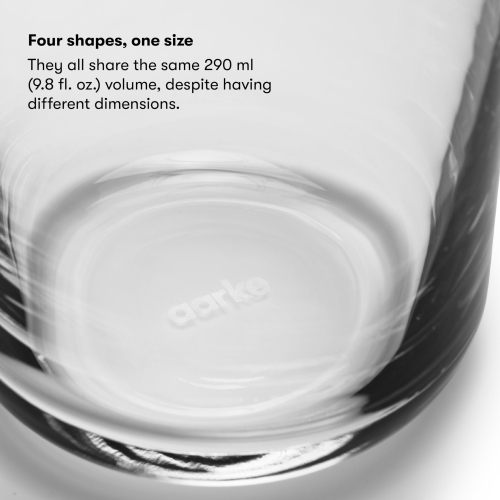 Verres gigognes Aarke, 4 x 290&nbsp;ml, verre cristal, lavables au lave-vaisselle