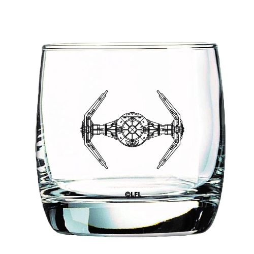 Ensemble en verre Star Wars - X-Wing et TIE Fighter - Ensemble cadeau de collection de 2 verres - Capacité 10&nbsp;oz - Design classique - Hea.
