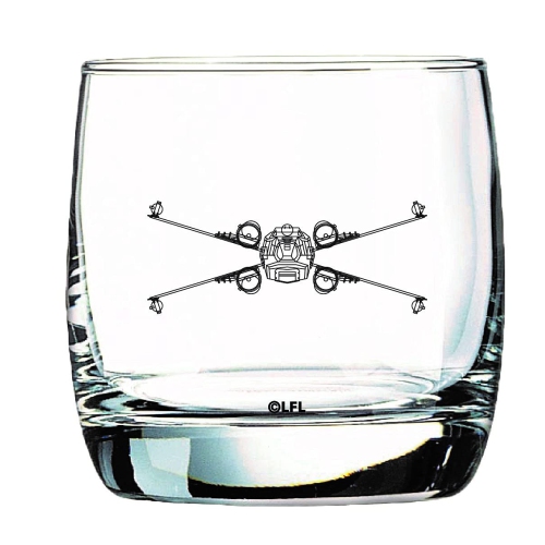 Ensemble en verre Star Wars - X-Wing et TIE Fighter - Ensemble cadeau de collection de 2 verres - Capacité 10&nbsp;oz - Design classique - Hea.