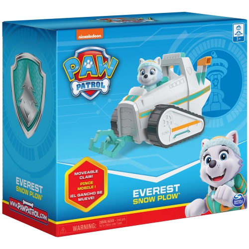 PAW Patrol, Everest’s Snow Plow Vehicle with Collectible Figure, for Kids Aged 3 and Up