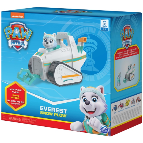 PAW Patrol, Everest’s Snow Plow Vehicle with Collectible Figure, for Kids Aged 3 and Up