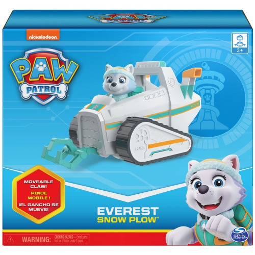 PAW Patrol, Everest’s Snow Plow Vehicle with Collectible Figure, for Kids Aged 3 and Up