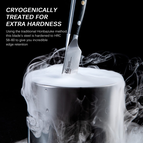 Couteau tout usage de chef de KYOKU - 6 po - Série Shogun - Lame de damas forgée à noyau en acier japonaise VG10 - Avec gaine et étui
