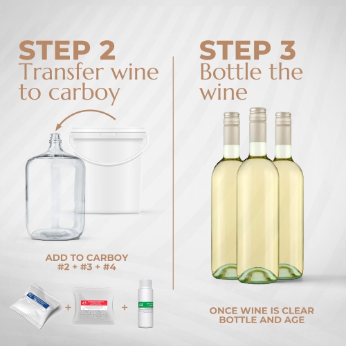 BestwineAmerica Miracle Grape Extraction – White Style Wine Making Kit – 2L Wine Kit Makes 23L of Wine - Pinot Gri..