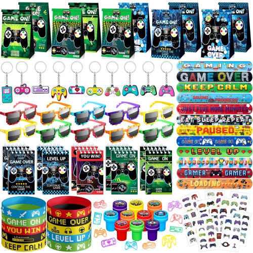 DMIGHT Video Game Party Favors Birthday Supplies for Kids Bags Game On Stuffer Gifts Boys Gamer Party Decorations