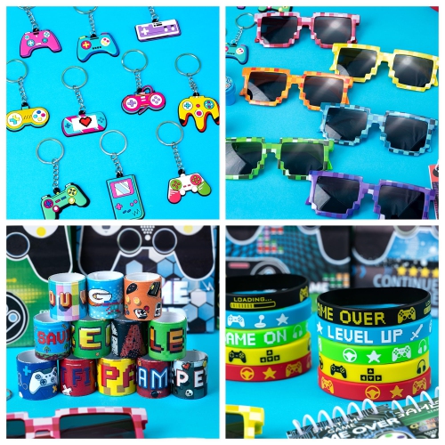 DMIGHT Video Game Party Favors Birthday Supplies for Kids Bags Game On Stuffer Gifts Boys Gamer Party Decorations