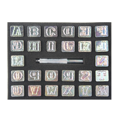 OWDEN Professional 27 Pieces Alphabet Stamp Tool Set for Leathercraft, Leather Stamp Tools.