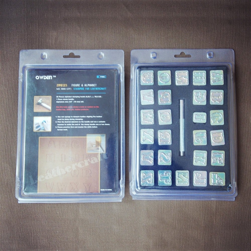 OWDEN Professional 27 Pieces Alphabet Stamp Tool Set for Leathercraft, Leather Stamp Tools.