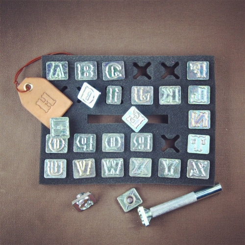 OWDEN Professional 27 Pieces Alphabet Stamp Tool Set for Leathercraft, Leather Stamp Tools.