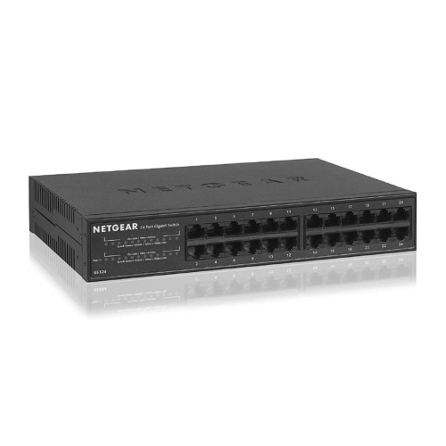 Remis à neuf – Commutateur non géré Ethernet GS324 de NETGEAR | Gigabit 24 ports | Plug and Play | Montage sur bâti