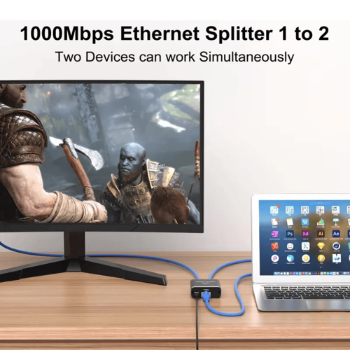 Répartiteur RJ45 1 à 2 - Ethernet Gigabit 1000&nbsp;Mo/s