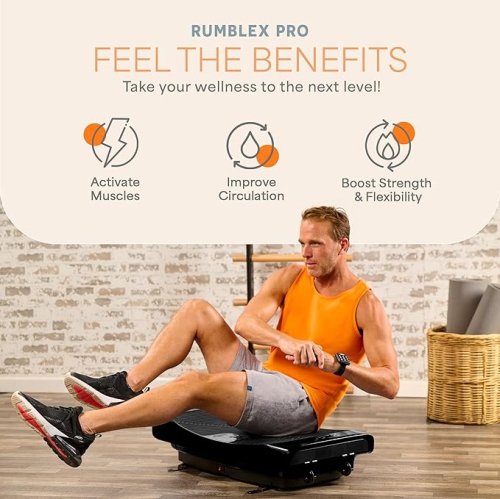 Lifepro Rumblex Pro 4D Vibration Plate Exercise Machine – Whole Body Vibrating Platform for Recovery, Weight Loss & Strength Training with Triple