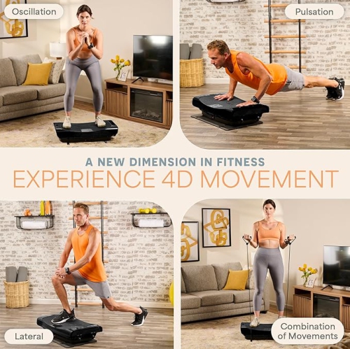 Lifepro Rumblex Pro 4D Vibration Plate Exercise Machine – Whole Body Vibrating Platform for Recovery, Weight Loss & Strength Training with Triple