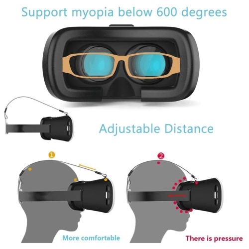 VR BOX Virtual Reality Glasses for Android and iOS Cell Phones 4.7" to 6.0"