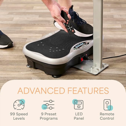 Lifepro TrimLite Vibration Plate Exercise Machine with Handlebars – Whole Body Vibrating Platform for Weight Loss,Lymphatic Drainage & Recovery-99