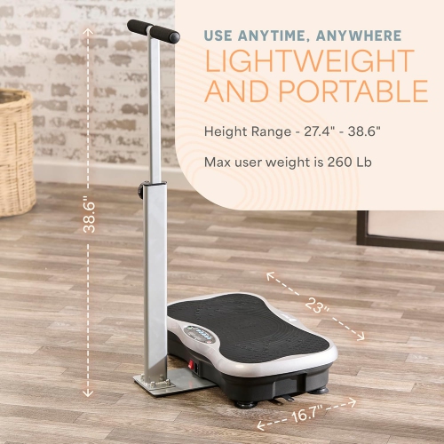 Lifepro TrimLite Vibration Plate Exercise Machine with Handlebars – Whole Body Vibrating Platform for Weight Loss,Lymphatic Drainage & Recovery-99