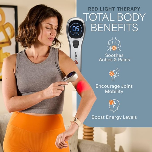 LifePro Portable Red Light Therapy Device for Pets & Humans – Infrared Light for Dogs, Cats, Muscle Recovery, Skin Health – 650nm & 670nm Red