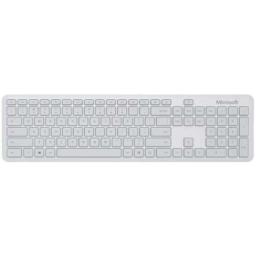 Ensemble clavier et souris Bluetooth de Microsoft, confortable, mince, portatif, souris et clavier sans fil avec Bluetooth - Glacier (QHG-00032)