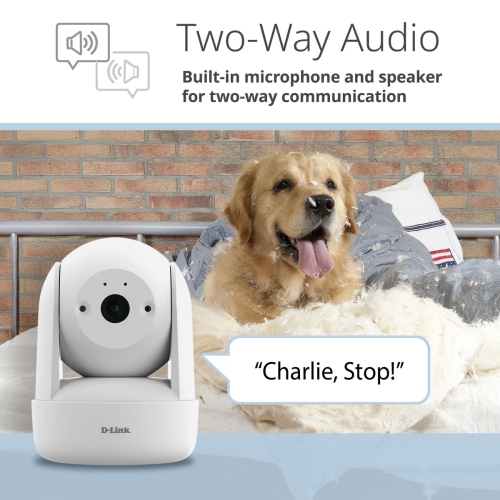 D-Link DCS-6501LH 2K 360 Degree Pan & Tilt Wi-Fi 6 Camera Full 1296p HD Resolution