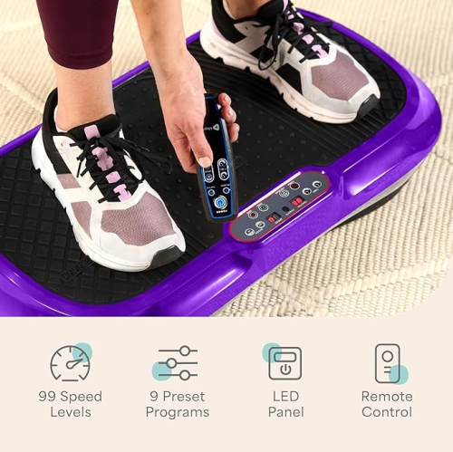 Lifepro Waver Vibration Plate Exercise Machine – Whole Body Vibrating Platform for Weight Loss, Muscle Activation & Lymphatic Drainage – 99 Speed