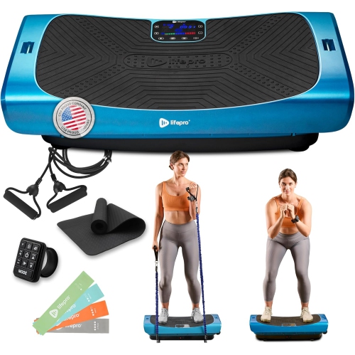Lifepro Rumblex Pro 4D Vibration Plate Exercise Machine – Whole Body Vibrating Platform for Recovery, Weight Loss & Strength Training with Triple