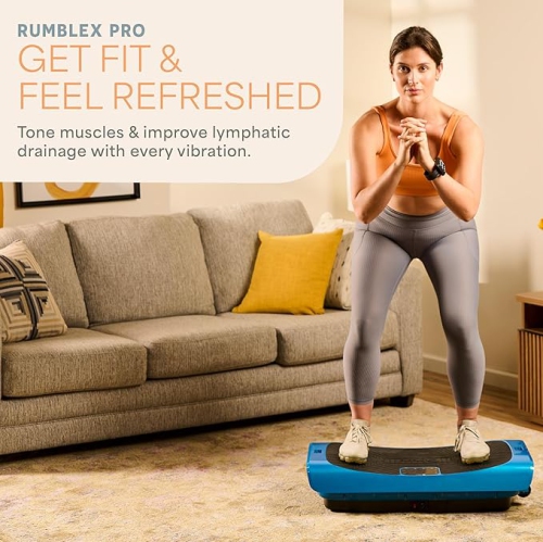 Lifepro Rumblex Pro 4D Vibration Plate Exercise Machine – Whole Body Vibrating Platform for Recovery, Weight Loss & Strength Training with Triple