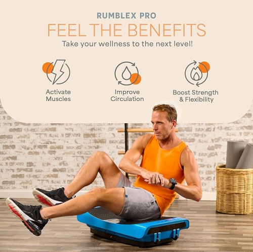 Lifepro Rumblex Pro 4D Vibration Plate Exercise Machine – Whole Body Vibrating Platform for Recovery, Weight Loss & Strength Training with Triple